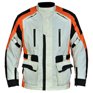 Chaqueta de Motocicleta Negra y Naranja para Hombre, Manga Larga, Resistente al Viento, con Bloques de Color, para Todas las Estaciones, Ropa de Carreras - Product Image 5