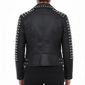 Veste en cuir de luxe 2026, la meilleure mode pour femmes, col rabattu, manches longues, fermeture éclair, cuir d'agneau - Product Image 2