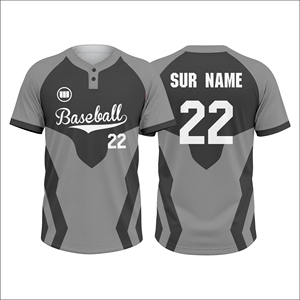 Wida Sports Men's Summer Custom Sublimated Baseball Jersey Printed <b>Letter</b> Design Breathable Quick Dry Eco-Friendly V-neck - Product Image 1