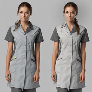 Blouse de laboratoire respirante personnalisée unisexe, blouse médicale personnalisable en couleur pour hôpital - Product Image 3