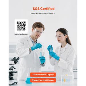 Filtro Acqua Orizzontale per Rubinetto in Fibra di Carbonio, Purificatore per Lavello, Rimuove Cloro e Piombo, 1 Filtro Incluso - Product Image 3