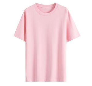 Camiseta de Manga Corta para Mujer, Cuello Redondo, 220G, 100% Algodón, con Logotipo Personalizado Bordado, Precio de Fábrica en Bangladesh y China, OEM - Product Image 1