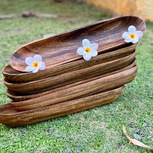 Wooden <b>Storage</b> Tray Oval Shape Stackable Varnished Finish Minimalist Design For <b>Table</b> wood indian <b>crafted</b> custom design - Product Image 1