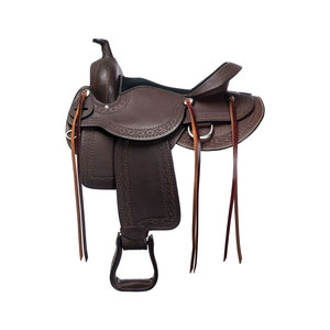 Selle de cheval en cuir TWILL SPORTS pour course anglaise, confortable, pour adulte - Nouveau style - Product Image 1