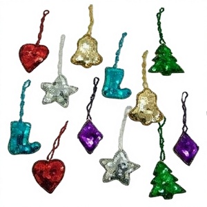 Ornements toutes saisons de haute qualité de fournisseurs de décorations d'arbre de Noël embellis à la main d'Inde - Product Image 1