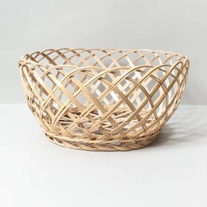 Bol à fruits en rotin élégant, fait main, personnalisable, de qualité assurée - Résistant au lave-vaisselle, rangement et décoration en une seule pièce - Product Image 1