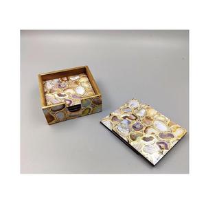 Sous-verres en bois faits à la main, en bois naturel, pour le thé, le café, les boissons froides, tapis et dessous de verre écologiques imprimés pour la protection de la table - Product Image 3