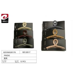 Set di fermagli per capelli Pinzas, 12 pezzi, finitura opaca, per donne e ragazze - Product Image 1