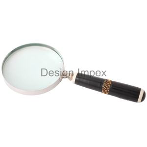 แว่นขยายขอบเงินสำหรับตกแต่งบ้านสำนักงานทำจากโลหะมีลายพิมพ์โลโก้ตามสั่งผลิตในประเทศอินเดีย - Product Image 1