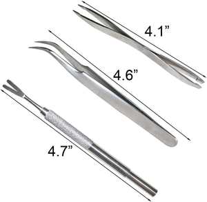 แหนบถอนเห็บสแตนเลสแบบแมนนวลเครื่องมือตัดแต่งขนสัตว์เลี้ยงแบบสองปลาย - Product Image 6