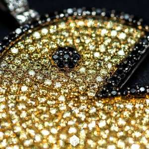 Pendentif Breloque Hip Hop Plaqué Or Moissanite en forme de Tranche de Pizza, Bijou Bling sur Base Argentée, Accessoire de Chaîne Personnalisé - Product Image 3