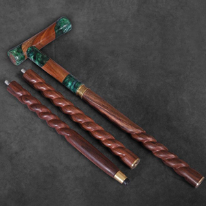 Bâton de marche en bois fait main pour l'extérieur, canne en bois avec design ergonomique confortable, bâton de marche traditionnel fabriqué - Product Image 5