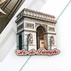 Aimant de réfrigérateur architectural en métal Notre-Dame de Paris, souvenir de voyage, cadeau culturel et créatif, décoration de fenêtre, souvenir - Product Image 5