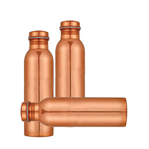 Wholesale Customized Logo Copper Water Bottle Handmade Solid Copper Drinkware BPA Free Sustainable <b>Metal</b> Bottle for Gym & Office - Product Image 2
