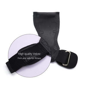 Sangles de soutien pour poignets de musculation en cuir noir, réglables, respirantes, avec logo personnalisé, pour soulever des poids lourds, anti-déchirure - Product Image 6
