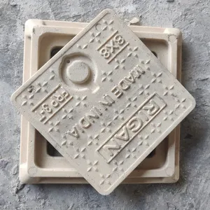 FRP Composite Resin Square Manhole <b>Covers</b> with Hand Pull for Road Construction SMC/BMC <b>Floor</b> Manhole <b>Cover</b> - Product Image 1
