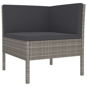 Conjunto Modular Mediano de Muebles de Jardín de Ratán PE Gris - Product Image 6