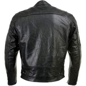 Blouson de moto en cuir noir premium pour homme 2025, style racer ventilé, LKM17015 avec armure CE - 2X-Large - Product Image 4