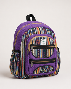 Wholesale Unisex Hemp Cotton Backpack 40% Hemp 60% Cotton Nepalese Woven Travel School Bag - Product Image 4