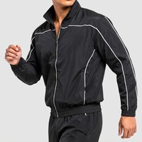 Ensemble de survêtement en nylon pour homme, vêtements de sport décontractés, veste et pantalon légers résistants au vent, fournisseur d'usine OEM ODM
