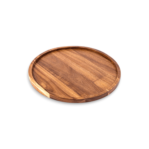 Round Wooden <b>Storage</b> <b>Tray</b> With Floral Painted Design Bohemian Style Table Decor Single Tier Easy To Clean custom printed serving - Product Image 4