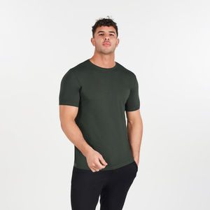 Vente en gros de t-shirts pour hommes, mode été, 100% coton, col rond, manches courtes, couleur unie, designs personnalisés, étiquette privée pour hommes - Product Image 3