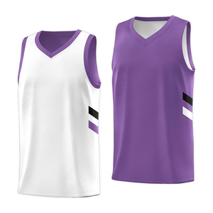 Professional Reversible Basketball Jersey Breathable <b>Athletic</b> Basketball Uniform Premium Manufacturer - Product Image 3