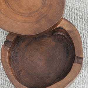 Cenicero de Madera Hecho a Mano con Tapa, Cenicero de Madera Maciza Estilo Zen Vintage - Product Image 6