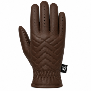 Gants de sécurité en cuir Dumela Custom Polo, longueur poignet, doublure en coton respirant, marron foncé, style vintage, pour usage quotidien en extérieur. - Product Image 1