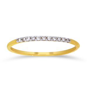 Anillo de Compromiso de Diseño Premium con Diamantes Incrustados en Oro para Mujer, Corte Redondo de 0.35 Ct, Proveedor de Joyería al Por Mayor - Product Image 1