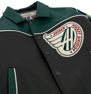 High Quality Streetwear Style 100% Genuine Soft Lambskin Leather Avirex Leather <b>Jacket</b> Custom Embroidered Retro Leather <b>Jacket</b> - Product Image 4