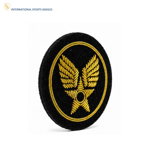 Premium <b>Gold</b> Thread Uniform Embroidery <b>Badges</b> Custom Logo Fine Stitch Decorative Apparel Accessories Elegant Finish - Product Image 6