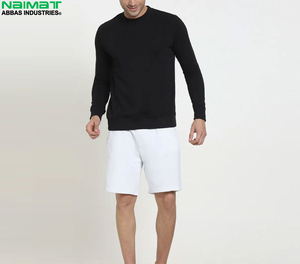 Relaxed Fit Loungewear Outer Layer Crewneck Sweatshirt Men <b>Comfy</b> Cotton Soft Material Pullover Fleece Top - Product Image 1