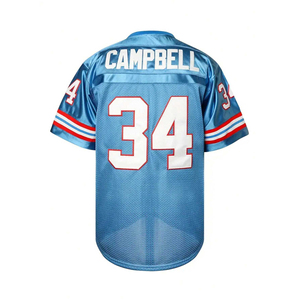 High Quality Sublimation Custom Logo Printed American Football Jersey Polyester Heavy <b>Mesh</b> <b>Short</b> Sleeve Plus Size Unisex - Product Image 3