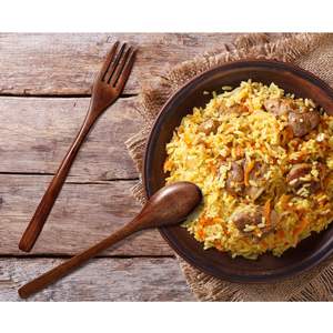 Ensemble cuillère et fourchette en bois fait main, ustensiles de cuisine pour salades, pâtes, fruits et repas quotidiens, couverts rustiques à prix d'exportation - Product Image 3