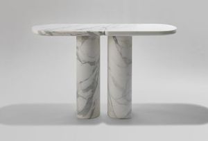 Best Seller White Marble Top Console Table With Gold Metal <b>Frame</b> Luxury Entryway Furniture For Home Decor - Product Image 2