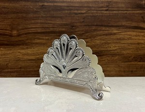 Elegante Portarrollos de Papel Decorativo en Aluminio con Relieve Art Deco |   Porta Servilletas Decorativo para Mesa |   Decoración Artesanal para el Hogar para un Rápido Recuperación - Product Image 1