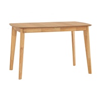 Table à manger extensible en chêne malaisien de haute qualité, plateau papillon, bois massif, gain de place, style mid-century, 6 places, mobilier de maison