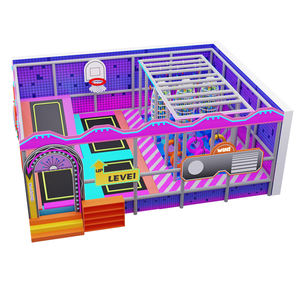 Petit parc de trampoline, zone de saut pour enfants avec parcours d'obstacles <span class=keywords><strong>et</strong></span> basket-ball pour centre commercial, école ou restaurant - Product Image 2