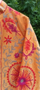 Chaqueta Bomber Boho de Otoño para Mujer, Tejida a Mano, con Bordado de Terciopelo, Ecológica, Transpirable, Diseño Floral Premium, Moda Boutique - Product Image 3
