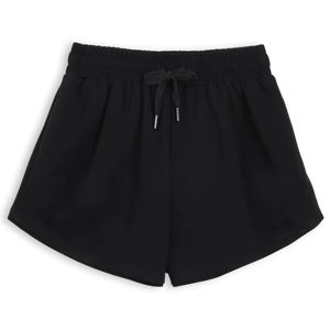 Customized Breathable Quick Dry Casual Elastic Waist <b>Booty</b> Shorts Plain Dyed Finish Polyester/Cotton Ruffles for Women's Yoga - Product Image 5