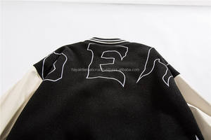 แจ็คเก็ตไซส์พิเศษสำหรับทุกเพศเสื้อแจ็กเก็ตสีดำ HIVJ203ปักลายปกตั้งสำหรับฤดูหนาว - Product Image 5