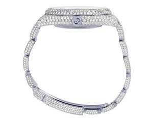 นาฬิกาข้อมือผู้ชาย BOJ R.O.L.E.X.05 ตัวเลขแบบอารบิก เพชรโมอิสซาไนต์ VVS หรูหรา แฟชั่น ออโตเมติก อนาล็อก ตัวเรือนเหล็กกล้า ระบบจักรกล ประดับเพชร สไตล์ฮิปฮอป - Product Image 5