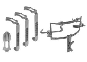 Écarteur buccal Dingman avec 3 lames linguales et rétracteur de joue, ensemble d'instruments chirurgicaux orthopédiques - Product Image 3