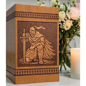 Luxury Wooden Urn Box with Gold Accent Design Traditional Wooden Funeral Urn for Ashes urn by AYAANS CREATIONS - Product Image 4