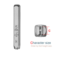 Set di punzoni per incisione lettere in acciaio da 8 mm Economico A-Z e 27 pezzi Cr-V 6150 HRC 58-62 per marcatura, ordine all'ingrosso OEM/ODM Taiwan