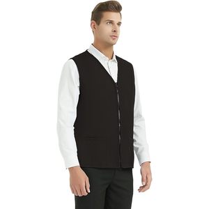 Chaleco de ropa de trabajo con cremallera de poliéster para actividades de supermercado personalizado 2025 para adultos voluntarios - Product Image 1