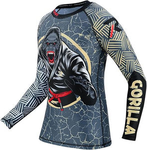 Ensemble short et rashguard MMA pour hommes en gros – Personnalisé, polyester et élasthanne, léger et respirant pour BJJ, Jiu Jitsu, Kickboxing, Muay Thai - Product Image 5