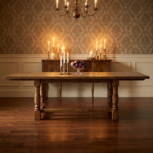 Table à manger extensible en bois massif, moderne, écologique et durable, pour hôtel, restaurant, usage résidentiel - Product Image 1