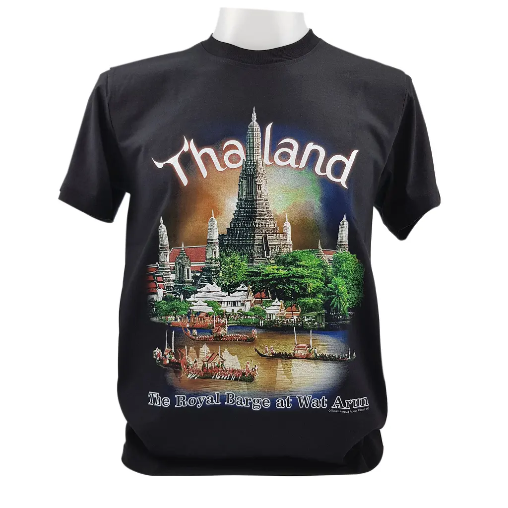 Wat Arun Temple T-shirt XXL Size OEM Custom T-Shirt 100% Cotton Premium Quality Casual Style Original Graphic Design Silk Screen